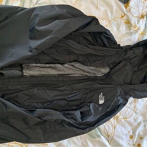 The North Face Black Hooded Rain Jacket women’s small.